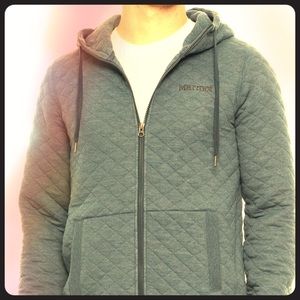 brown zip up hoodie, quilted